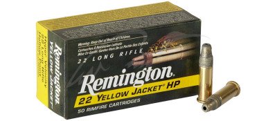 Патрон Remington Yellow Jacket Hyper Velocity кал .22 LR куля Hollow Point маса 33 гр (2.1 г)